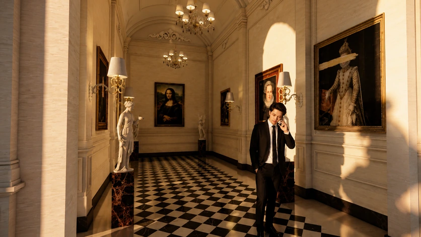Visualisasi interior lain Semi Museum menghadap sepanjang galeri.