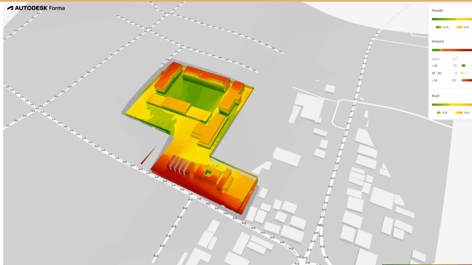 Noise analysis diagram for the Aksara Hotel site