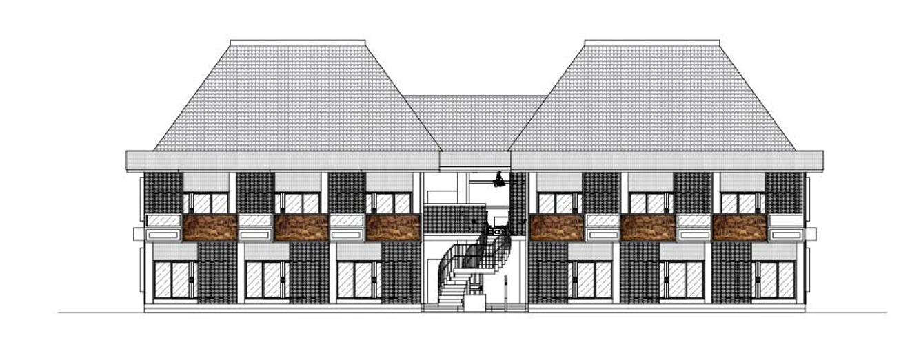 Selected standard room elevation for Aksara Hotel