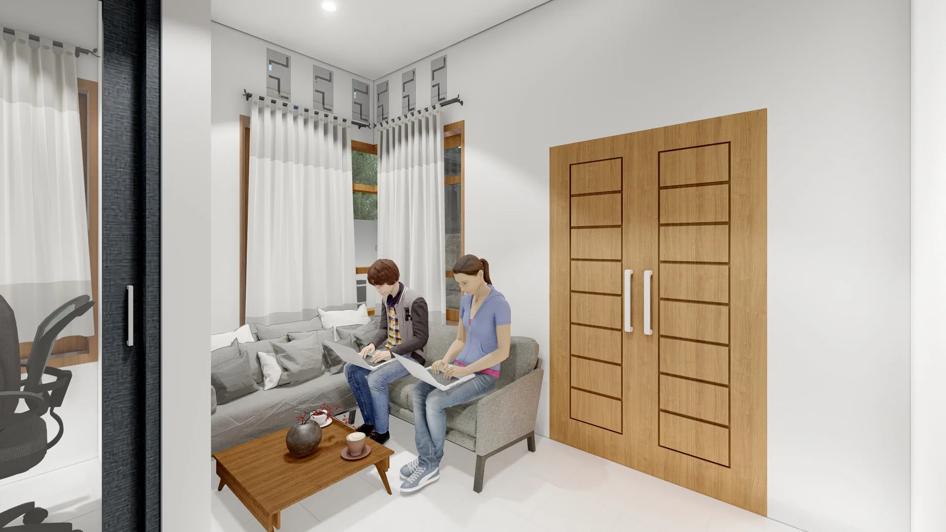 Living area inside the West Denpasar Residence
