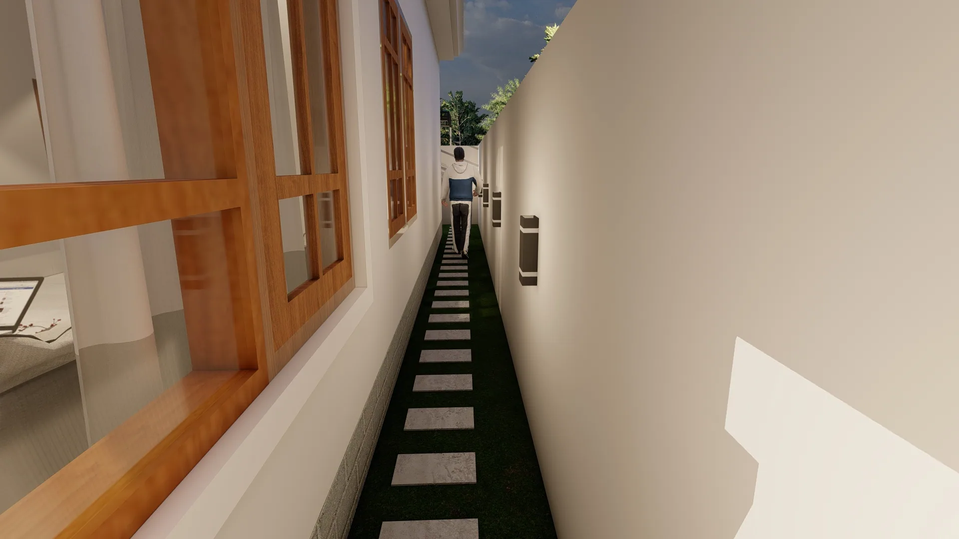 Side circulation path at the West Denpasar Residence